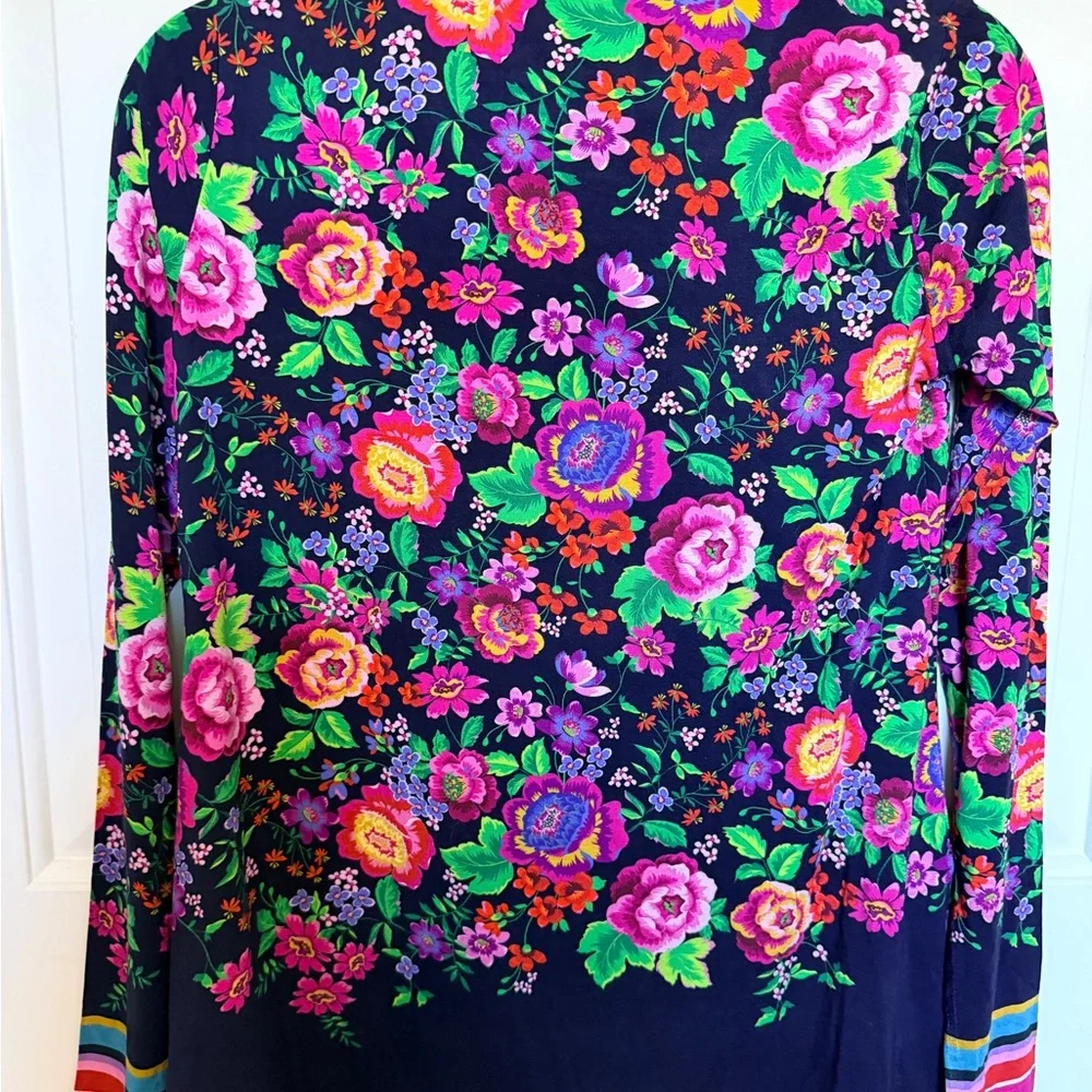 NWT Johnny Was “The Jane” Favorite Long Sleeve Crew Neck Swing Tee - XXS - Picture 7 of 7
